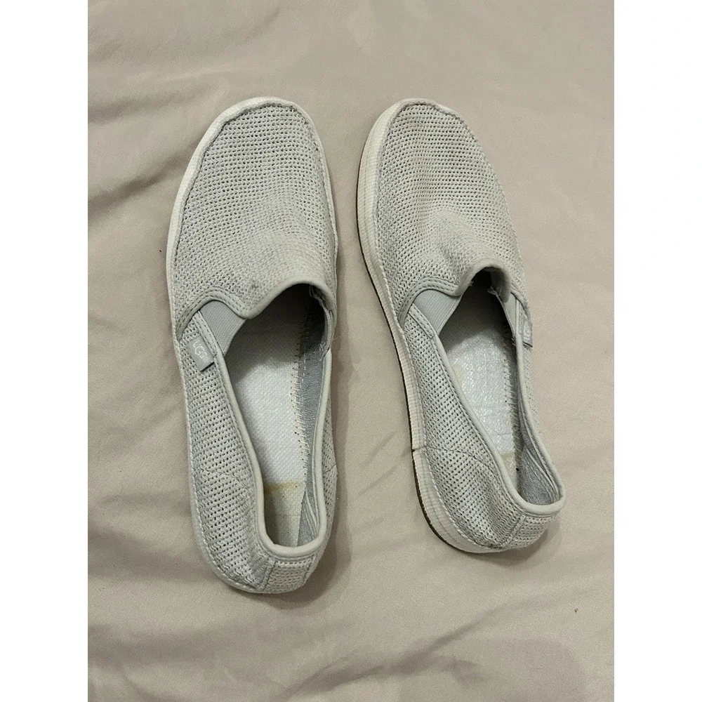 UGG Bren Women's Cotton Mesh Slip-On Sneakers US 9.5‎ Natural Athleisure Casual